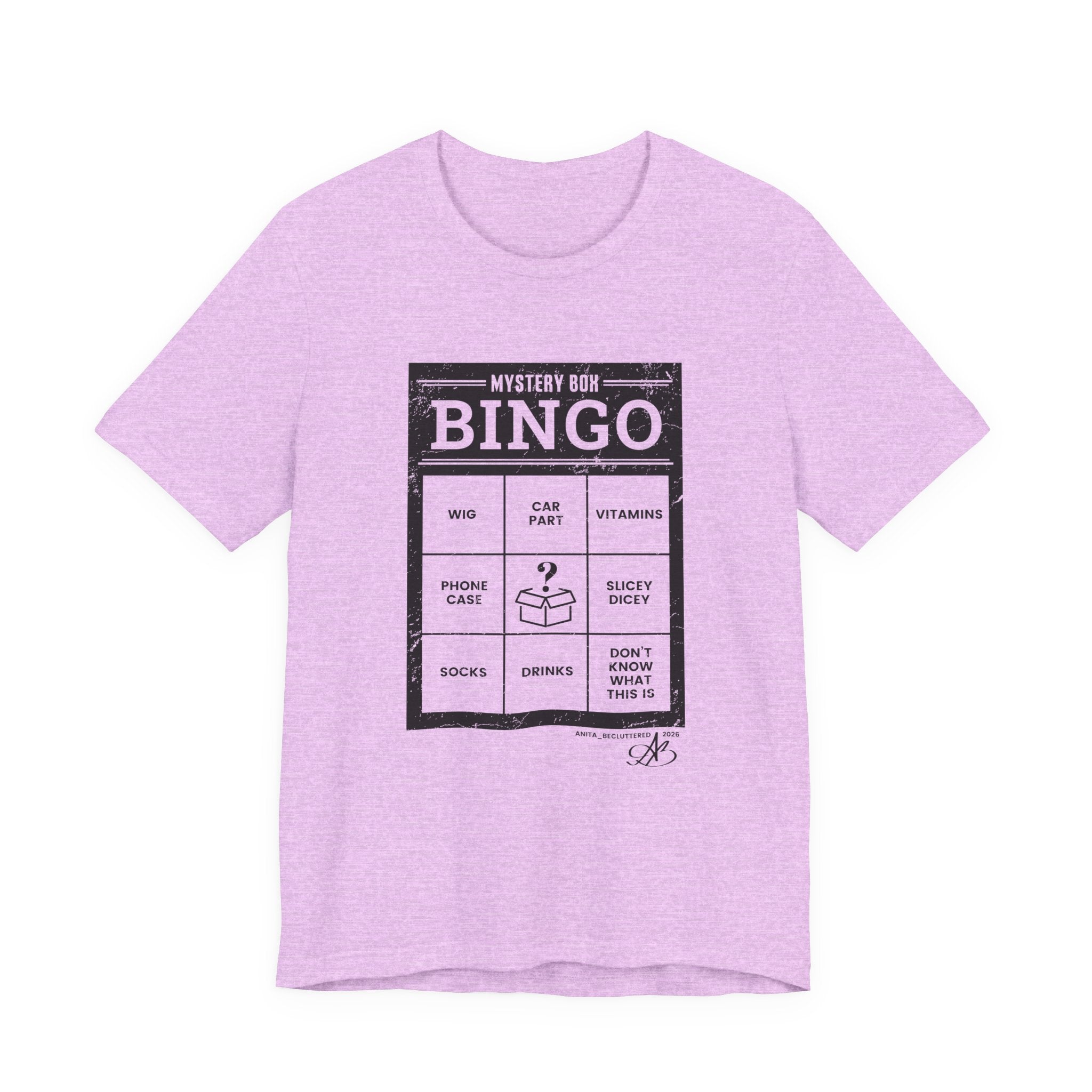 Mystery Box Bingo T-Shirt — Vintage Game Card Graphic Tee