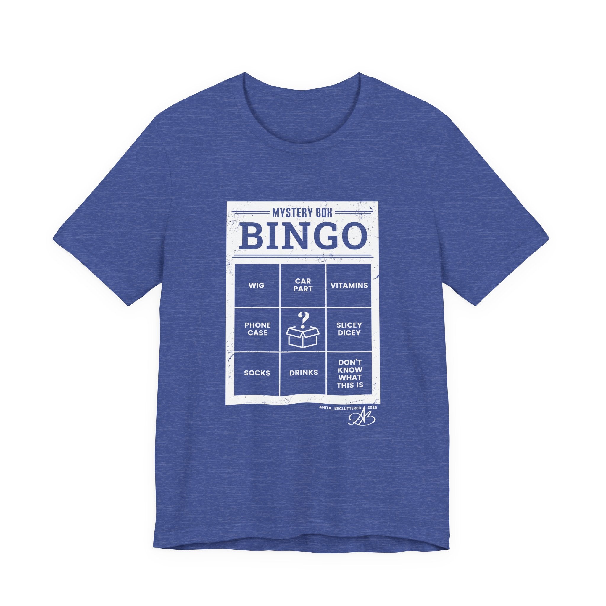 Mystery Box Bingo T-Shirt — Vintage Game Card Graphic Tee