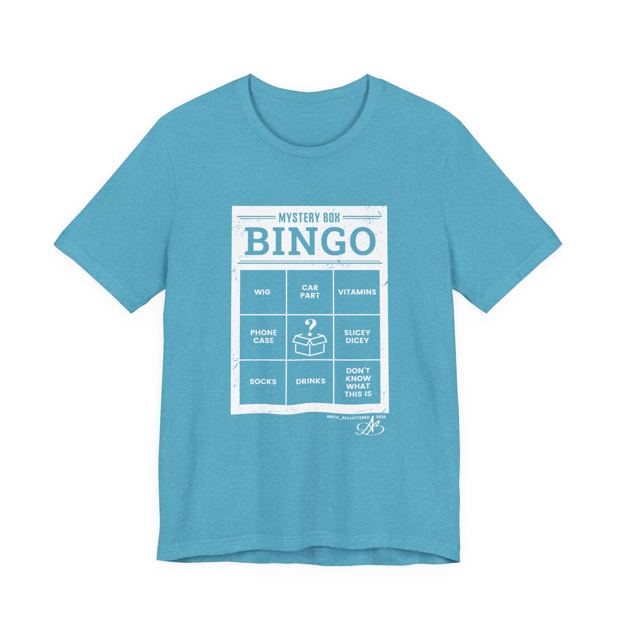 Mystery Box Bingo T-Shirt — Vintage Game Card Graphic Tee